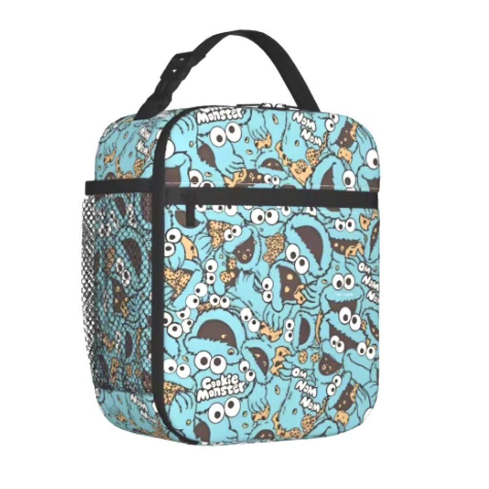 New Cookie Monster/Sesame Street Insulated Lunch Bag/Bento Box, Work or School
